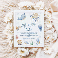 Ocean Baby shower Mijn Water Broke Game Sign