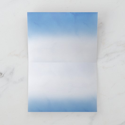 Ocean Baby shower Waterverf Zeester Dank u Bedankkaart (Binnen)