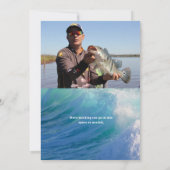 Ocean Background Photo Memorial Funeral Kaart (Achterkant)