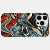 Ocean Ballet: Walvissen en golven Case-Mate iPhone Case (Achterkant (horizontaal))