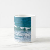 Ocean Baptism Keepsake Frosted Glass Coffee Mok (Center)