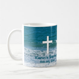 Ocean Baptism Keepsake Frosted Glass Coffee Mok