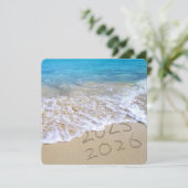 Ocean Beach 2025 Nieuwjaarsfeest Kaart (Staand voorkant)