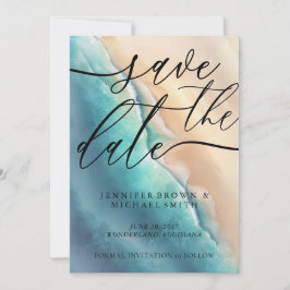 Ocean Beach Aangepaste handtekening Save The Date