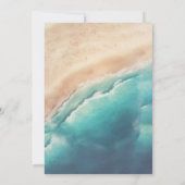 Ocean Beach Aangepaste handtekening Save The Date (Achterkant)