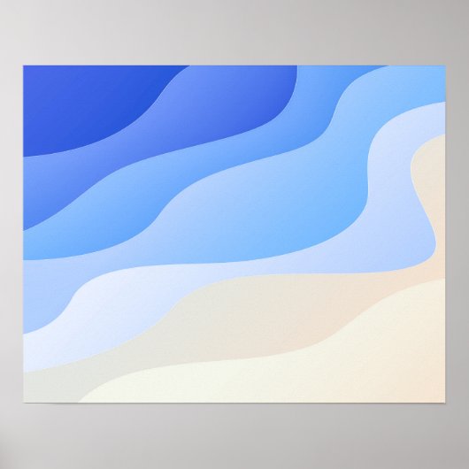 Ocean Beach Abstracte kunstwerken | Poster (Voorkant)