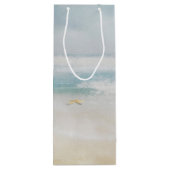 Ocean Beach Anniversa Wedding Date Wijn Cadeautas (Achterkant)