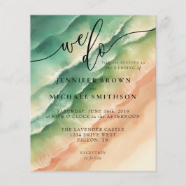 Ocean Beach Aquarel Handtekening We doen zonnig Flyer
