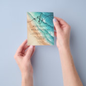 Ocean Beach Aquarel Handtekening Wij doen Flyer (Hand)
