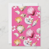 Ocean Beach Babe Roze Zeeschelp Meisje Baby Shower Kaart (Achterkant)