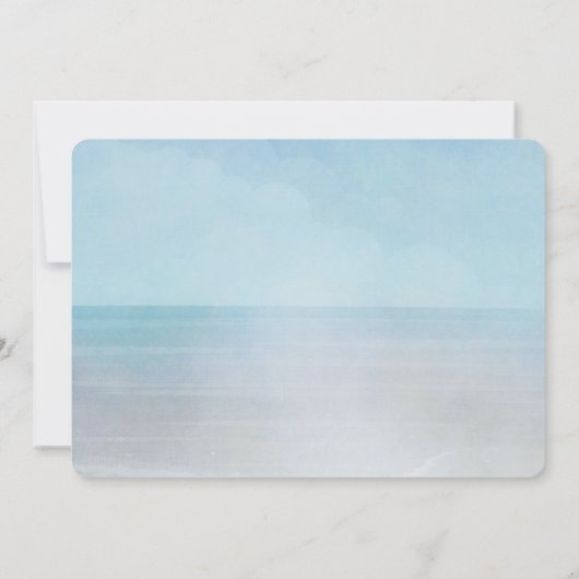 Ocean Beach baby shower Kaart (Achterkant)
