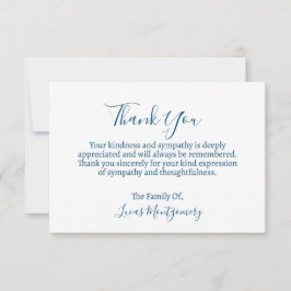 Ocean Beach begrafenis dank u, sympathie Notitiekaartje