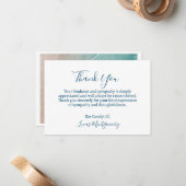 Ocean Beach begrafenis dank u, sympathie Notitiekaartje (Voorkant / Achterkant in situ)