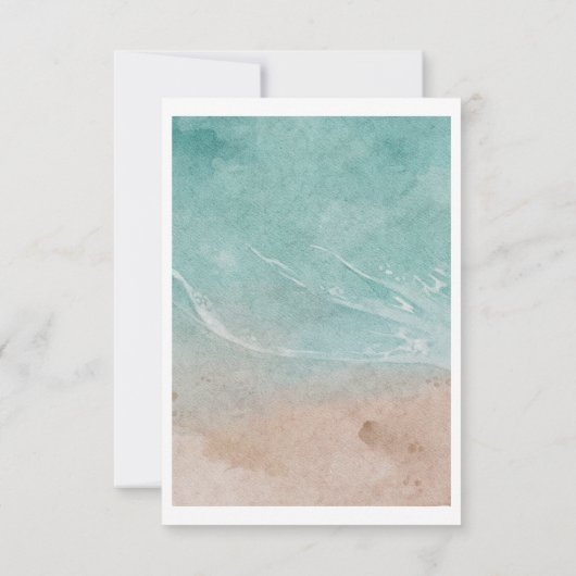 Ocean Beach begrafenis dank u, sympathie Notitiekaartje (Achterkant)