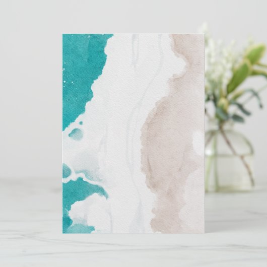 Ocean Beach begrafenis foto viering van het leven Kaart (Staand voorkant)