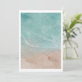 Ocean Beach begrafenis foto viering van het leven Kaart (Staand voorkant)