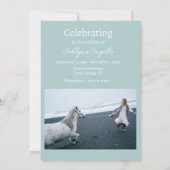 Ocean Beach begrafenis foto viering van het leven Kaart (Achterkant)