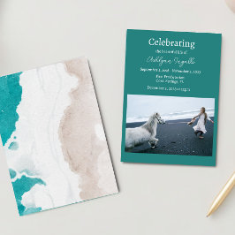 Ocean Beach begrafenis foto viering van het leven Kaart