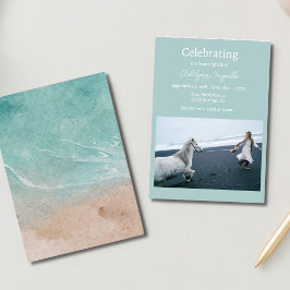 Ocean Beach begrafenis foto viering van het leven Kaart