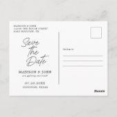 Ocean Beach Bestemming Bruiloft Save the Date Briefkaart (Achterkant)