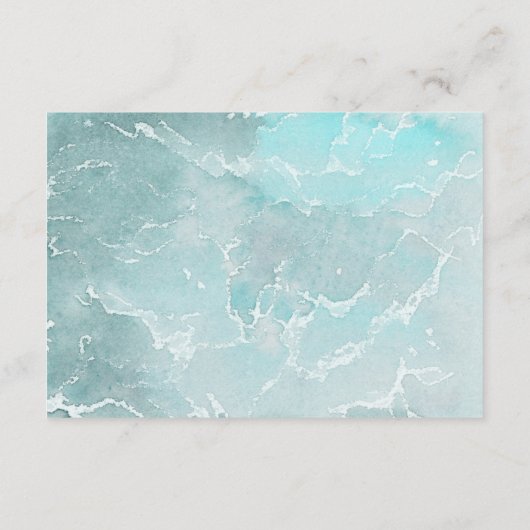 Ocean Beach Bestemming Bruiloft Welkom Informatiekaartje (Achterkant)