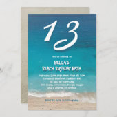 Ocean Beach Birthday Party for Kids Kaart (Voorkant / Achterkant)