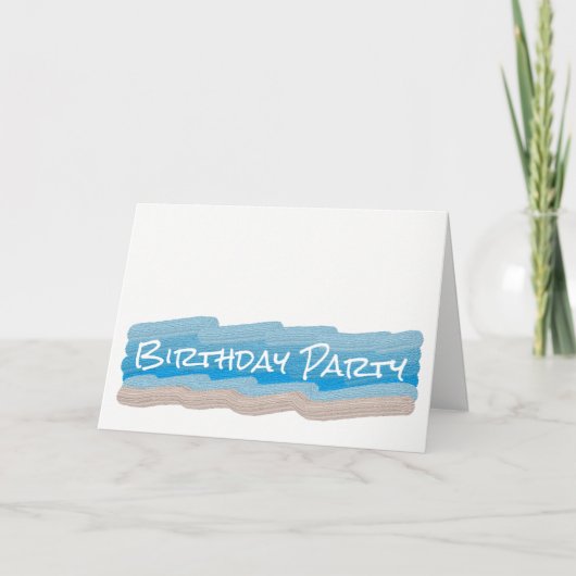 Ocean Beach Birthday Party Invitation (Voorkant)