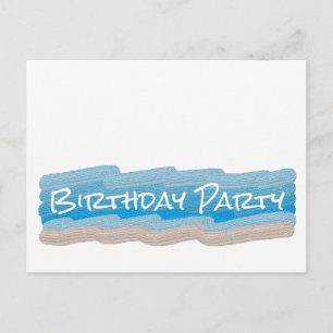 Ocean Beach Birthday Party Invitation Uitnodiging Briefkaart