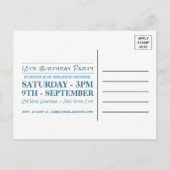 Ocean Beach Birthday Party Invitation Uitnodiging Briefkaart (Achterkant)
