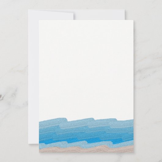 Ocean Beach Birthday Party Kaart (Achterkant)