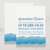 Ocean Beach Birthday Party Kaart (Voorkant / Achterkant)