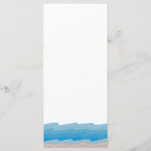 Ocean Beach Birthday Party Menu (Achterkant)