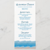 Ocean Beach Birthday Party Menu (Voorkant)