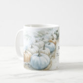 Ocean Beach Blauwe Pompoenen Koffiemok (Voorkant links)