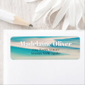 Ocean Beach Blue Modern Etiket (Insitu)