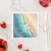 Ocean Beach Blue Waterverf Dank u Servet (Insitu)