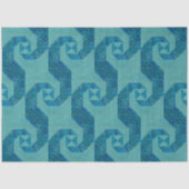 Ocean Beach Blue Waves Quilt Patroon Decoupage Art Tissuepapier (Voorkant)