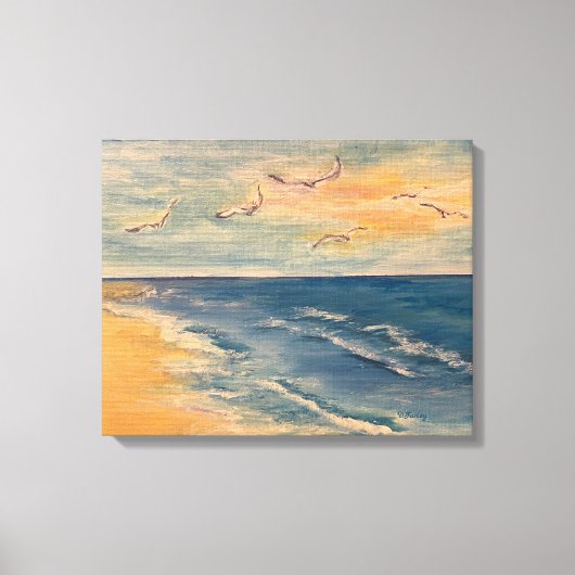 Ocean Beach Breeze Canvas afdrukken (Voorkant)