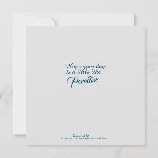 Ocean Beach Breeze Flat Hartelijk dank Bedankkaart (Achterkant)