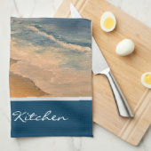 Ocean Beach Breeze Kitchen Towelen Theedoek (Quarter Fold)