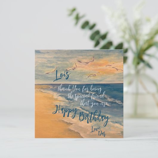 Ocean Beach Breeze Note Card Bedankkaart (Staand voorkant)