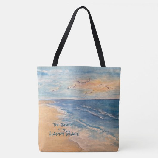 Ocean Beach Breeze Sierkussen Tote Bag (Voorkant)