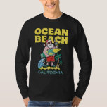 OCEAN BEACH CALIFORNIA Santa Christmas Surfing T-shirt<br><div class="desc">OCEAN BEACH CALIFORNIA Santa Christmas Surfing</div>