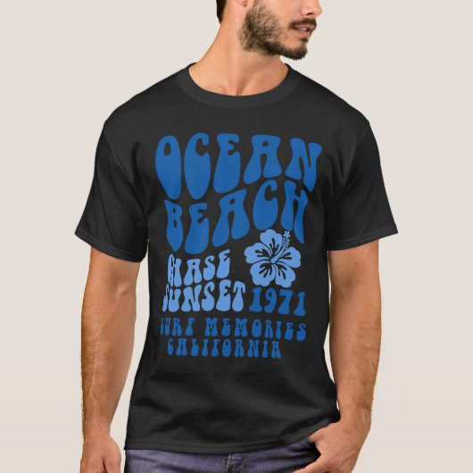 Ocean Beach Chase Sunset 1971 Suft Herinneringen C T-shirt (Voorkant)