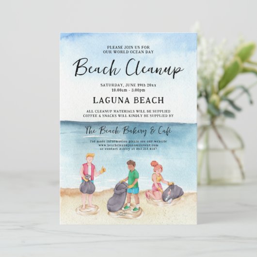 Ocean Beach Cleanup Kaart (Staand voorkant)