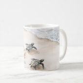 Ocean Beach Coast Sea Turtles Koffiemok (Voorkant rechts)