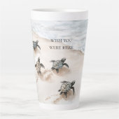 Ocean Beach Coast Sea Turtles Latte Mok (Voorkant)