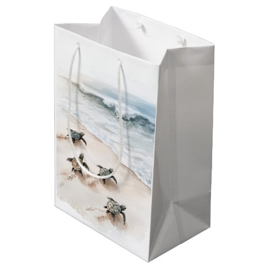 Ocean Beach Coast Sea Turtles Medium Cadeauzakje (Achterkant Gekanteld)