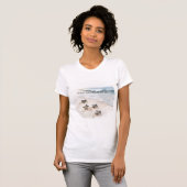 Ocean Beach Coast Sea Turtles T-shirt (Voorkant volledig)