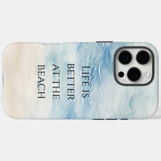 Ocean Beach Coastal Case-Mate iPhone Case (Achterkant (horizontaal))